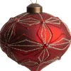 Clearance Weihnachtskugel Vannes Zwiebelform bloem rot D 10 Weihnachtskugeln & -Anhänger