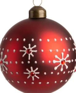 Discount Weihnachtskugel Revin rot D 8 cm Weihnachtskugeln & -Anhänger