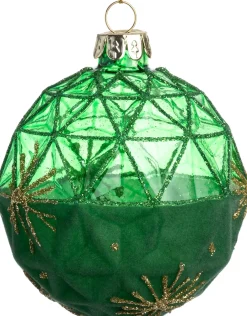 Best Weihnachtskugel Charlbury Schneeflocke grün D 8 cm Weihnachtskugeln & -Anhänger