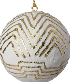 New Weihnachtskugel Vitu weiß / gold D 7 H 7 cm Weihnachtskugeln & -Anhänger