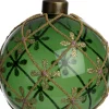 Hot Weihnachtskugel Eilish grün Blume D 8 cm Weihnachtskugeln & -Anhänger