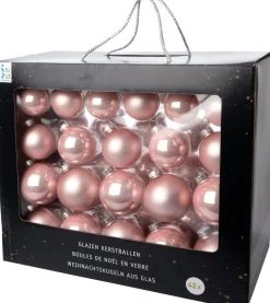 Sale Weihnachtskugeln rosa matt und glänzend D 5/6/7 cm 42 St. Weihnachtskugeln & -Anhänger