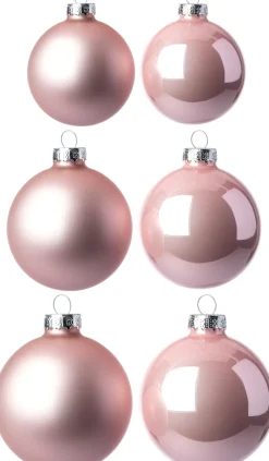 Sale Weihnachtskugeln rosa matt und glänzend D 5/6/7 cm 42 St. Weihnachtskugeln & -Anhänger