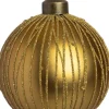 Hot Weihnachtskugel Endy gold Linien D 8 cm Weihnachtskugeln & -Anhänger