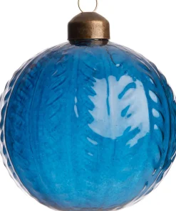 Online Weihnachtskugel Laon Relief blau transparent D 8 cm Weihnachtskugeln & -Anhänger
