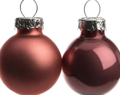 Outlet Weihnachtskugeln dunkelrosa matt und glänzend D 2,5 cm 24 St. Weihnachtskugeln & -Anhänger