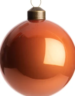 Outlet Weihnachtskugel Colmar orange glänzend D 8 cm Weihnachtskugeln & -Anhänger