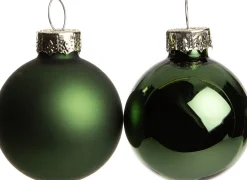 Discount Weihnachtskugeln grün matt und glänzend D 6 cm 10 St. Weihnachtskugeln & -Anhänger