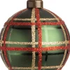 Online Weihnachtskugel Nantes grün kariert D 8 cm Weihnachtskugeln & -Anhänger