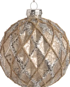 Online Weihnachtskugel Tisha silber / gold D 8 H 8 cm Weihnachtskugeln & -Anhänger