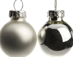 Online Weihnachtskugeln silber matt und glänzend D 2,5 cm 24 St. Weihnachtskugeln & -Anhänger