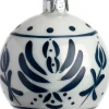 Weihnachtskugel Kirkham Dekor weiß / blau D 8 cm Weihnachtskugeln & -Anhänger