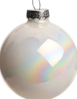 Hot Weihnachtskugeln perlweiß matt und glänzend D 8 cm 6 St. Weihnachtskugeln & -Anhänger