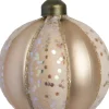 Online Weihnachtskugel Arigna Glitter beige geometrisch D 8 cm Weihnachtskugeln & -Anhänger