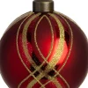 Weihnachtskugel Endy rot / gold D 8 cm Weihnachtskugeln & -Anhänger