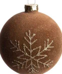 Best Weihnachtskugeln Bernaville braun D 8 cm Weihnachtskugeln & -Anhänger