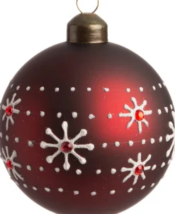 Discount Weihnachtskugel Revin dunkelrot D 8 cm Weihnachtskugeln & -Anhänger