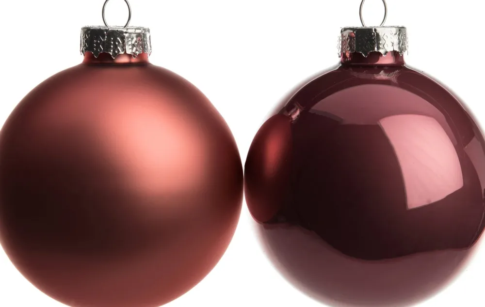 New Weihnachtskugeln dunkelrosa matt und glänzend D 7 cm 8 St. Weihnachtskugeln & -Anhänger
