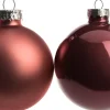 Clearance Weihnachtskugeln dunkelrosa matt und glänzend D 8 cm 6 St. Weihnachtskugeln & -Anhänger