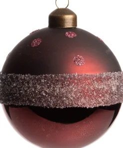 Discount Weihnachtskugel Rennes dunkelrot D 8 cm Weihnachtskugeln & -Anhänger