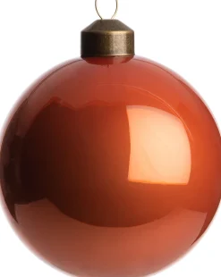 Discount Weihnachtskugel Belfort orange glänzend D 8 cm Weihnachtskugeln & -Anhänger