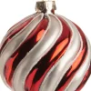 New Weihnachtskugel Lyza rot / weiß D 8 H 8 cm Weihnachtskugeln & -Anhänger