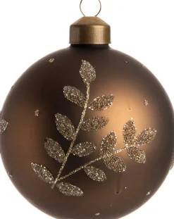 Online Weihnachtskugel April matt braun/gold D 8 cm Weihnachtskugeln & -Anhänger