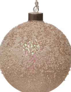 Sale Weihnachtskugel Rosy mit LED Beleuchtung gold D 12 cm Weihnachtskugeln & -Anhänger