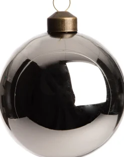 Online Weihnachtskugel Caudry grau glänzend D 8 cm Weihnachtskugeln & -Anhänger