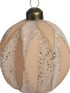 New Weihnachtskugel Arigna Glitter beige D 8 cm Weihnachtskugeln & -Anhänger