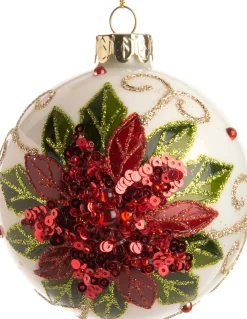 Discount Weihnachtskugel Gwenda weiß / grün / rot D 8 H 8 cm Weihnachtskugeln & -Anhänger