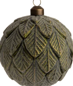 Hot Weihnachtskugel Harlow Blätter grün D 10 cm Weihnachtskugeln & -Anhänger