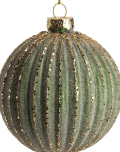 New Weihnachtskugel Roxie grün D 8 H 8 cm Weihnachtskugeln & -Anhänger