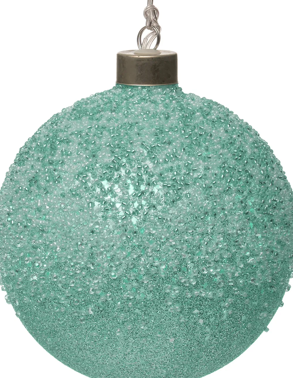 New Weihnachtskugel Rosy mit LED Beleuchtung blau D 12 cm Weihnachtskugeln & -Anhänger