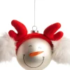 Online Weihnachtskugel Schneemann rot / weiß D 10 H 10 cm Weihnachtskugeln & -Anhänger