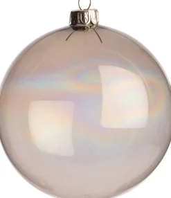 New Weihnachtskugel Brusque grau D 8 cm Weihnachtskugeln & -Anhänger