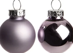 Hot Weihnachtskugeln lila matt und glänzend D 2,5 cm 24 St. Weihnachtskugeln & -Anhänger