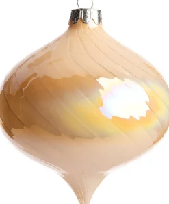 Online Weihnachtskugel Zwiebelform Lodeve weiß D 10 cm Weihnachtskugeln & -Anhänger