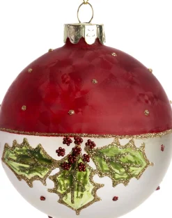 New Weihnachtskugel Maghull Schneeflocke rot / weiß D 8 cm Weihnachtskugeln & -Anhänger