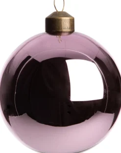Discount Weihnachtskugel Autun violett glänzend D 8 cm Weihnachtskugeln & -Anhänger