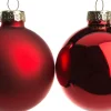 Clearance Weihnachtskugeln rot matt und glänzend D 6 cm 10 St. Weihnachtskugeln & -Anhänger