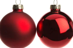 Clearance Weihnachtskugeln rot matt und glänzend D 6 cm 10 St. Weihnachtskugeln & -Anhänger