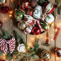 Best Weihnachtskugel Cleggan Linien rot D 8 cm Weihnachtskugeln & -Anhänger