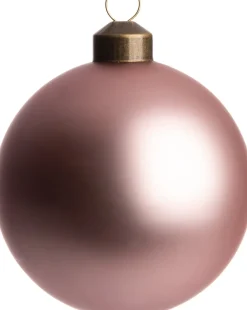 Clearance Weihnachtskugel Caudry rosa matt D 8 cm Weihnachtskugeln & -Anhänger