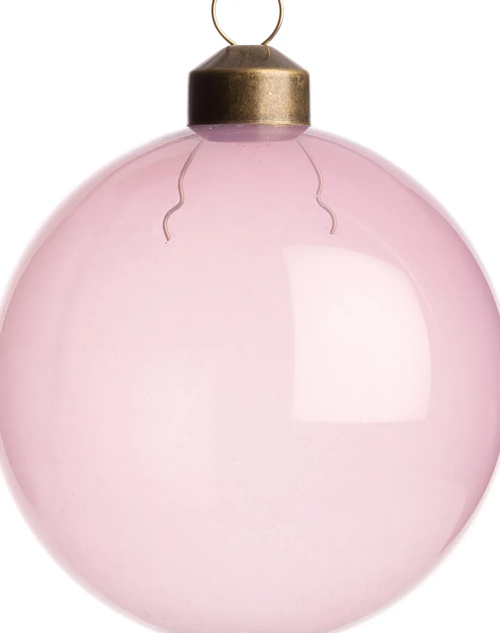 Discount Weihnachtskugel Autun rosa transparent D 8 cm Weihnachtskugeln & -Anhänger