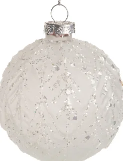 Outlet Weihnachtskugel Amia weiß D 8 H 8 cm Weihnachtskugeln & -Anhänger