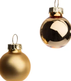 Hot Weihnachtskugeln gold matt und glänzend D 2,5 cm 24 St. Weihnachtskugeln & -Anhänger