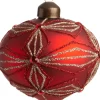 Outlet Weihnachtskugel Vannes Zwiebelform bloem rot D 8 cm Weihnachtskugeln & -Anhänger