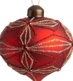 Outlet Weihnachtskugel Vannes Zwiebelform bloem rot D 8 cm Weihnachtskugeln & -Anhänger