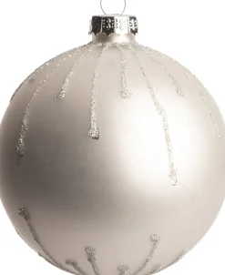 Weihnachtskugel Alston weiß / silber D 8 cm Weihnachtskugeln & -Anhänger
